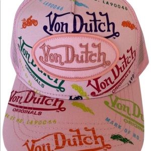 Von Dutch all over logo trucker hat